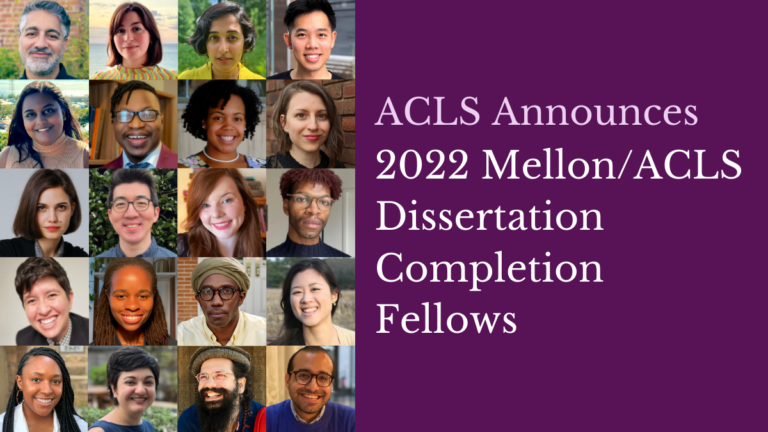 mellon/acls dissertation completion fellowships 2023