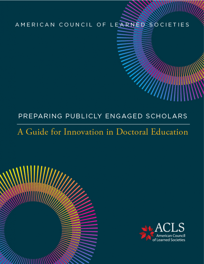 The cover page of Preparing Publicly Engaged Scholars: A Guide for Innovation in Doctoral Education