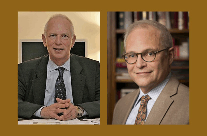 Headshots of Edward Cohen and James Whitman